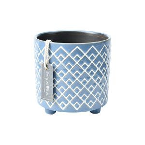 Burgon & Ball Bilbao Blue Large Glazed Pot