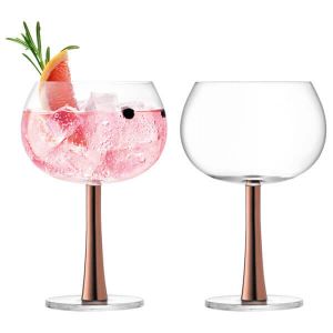 LSA Gin Balloon Glass 420ml Copper Set Of 2