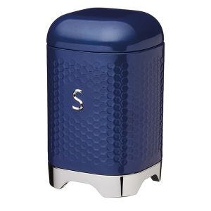 Lovello Retro Midnight Blue Textured Sugar Canister