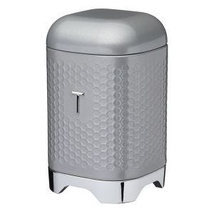 Lovello Retro Shadow Grey Textured Tea Canister