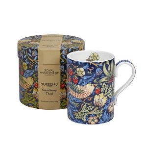 Morris & Co Strawberry Thief Indigo / Mineral Mug