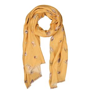 Wrendale Designs Woodlanders Mustard Scarf