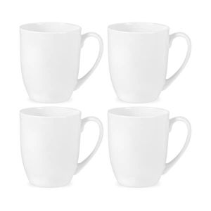 Royal Worcester Serendipity White Set of 4 Barrel Shape Mugs