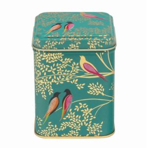 Sara Miller Small Square Green Bird Tin