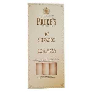 Prices 10" Sherwood Candle Ivory Pack Of 10