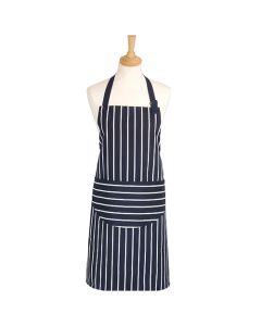 Dexam Rushbrookes Classic Butchers Stripe Adult Apron Navy