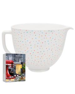 KitchenAid Ceramic 4.8L Mixer Bowl Confetti Sprinkle With FREE Gift
