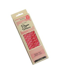 Eddingtons Paper Straws Red And White Polka Dot 30 Pack