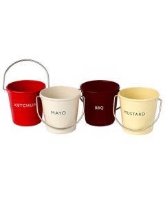 Eddingtons Ranch Ketchup, Mayo, BBQ, Mustard Buckets Set Of 4