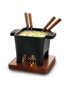 Boska Tapas Fondue Black 400ml Dark Wood