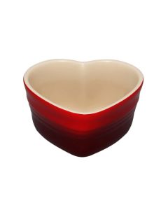 Le Creuset Cerise Stoneware Heart Ramekin