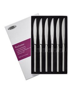 Stellar Rochester Polished Set Of 6 Steak Knives Gift Box