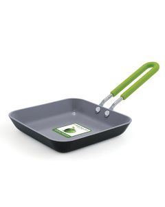 Greenpan Ceramic Non-Stick Egg Expert 12.5cm Square Open Frypan Silicone Handle