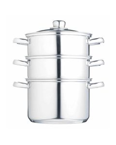 KitchenCraft Stainless Steel Three Tier 20cm Steamer