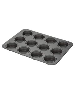 Stellar Hard Anodised 12 Cup Cupcake Muffin Tin