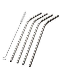 Smidge 4 Piece Curved Straw Set with cleaning brush