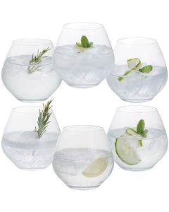 Dartington Party Set of Six Stemless Copa Gin Glasses