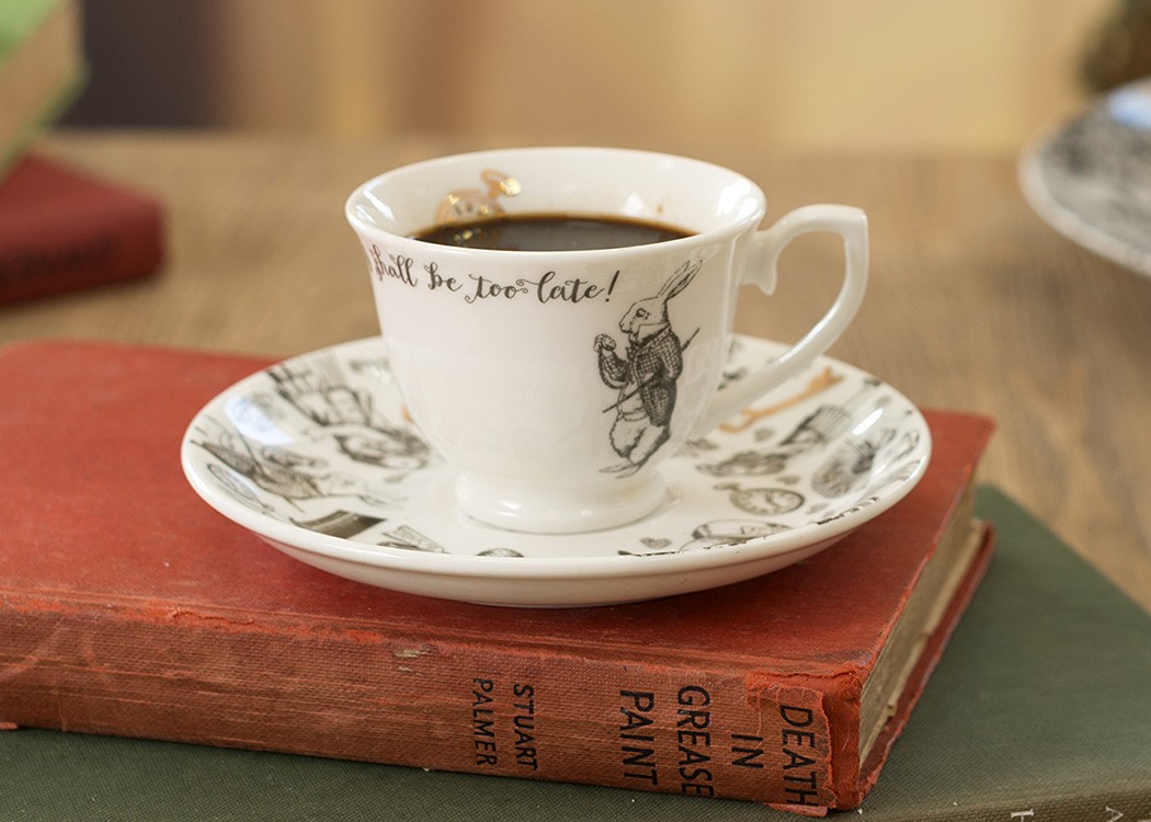 Alice in Wonderland Espresso Cup & Saucer