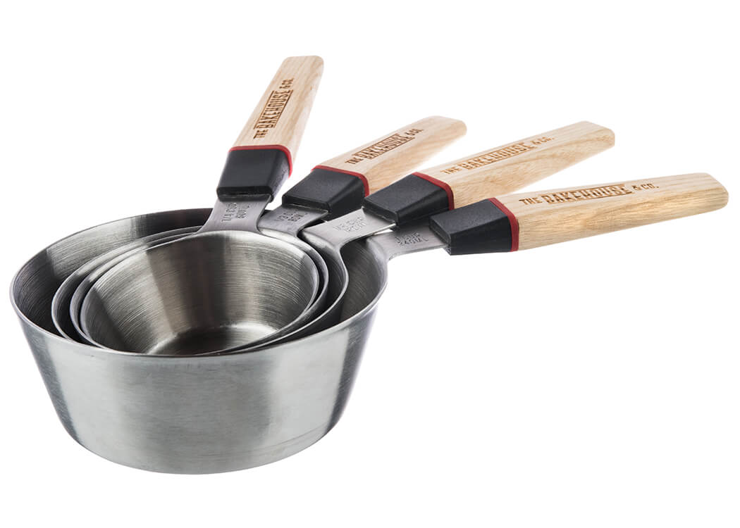 Bakehouse & Co Stainless Steel 4 Piece Measuring Cup Set