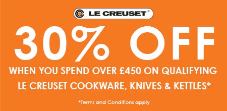 Le Creuset - Spend £450+ On Le Creuset For 30% Off