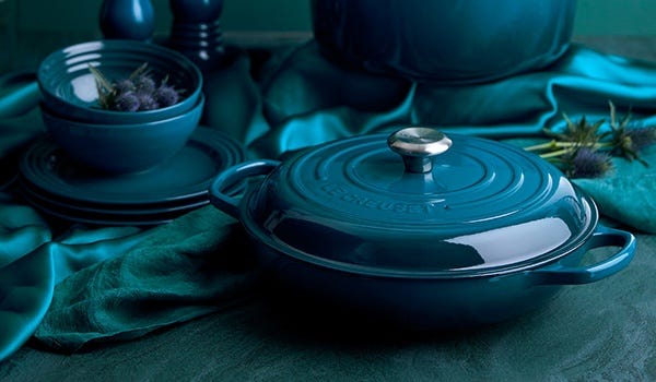 Le Creuset Deep Teal Shallow Casserole