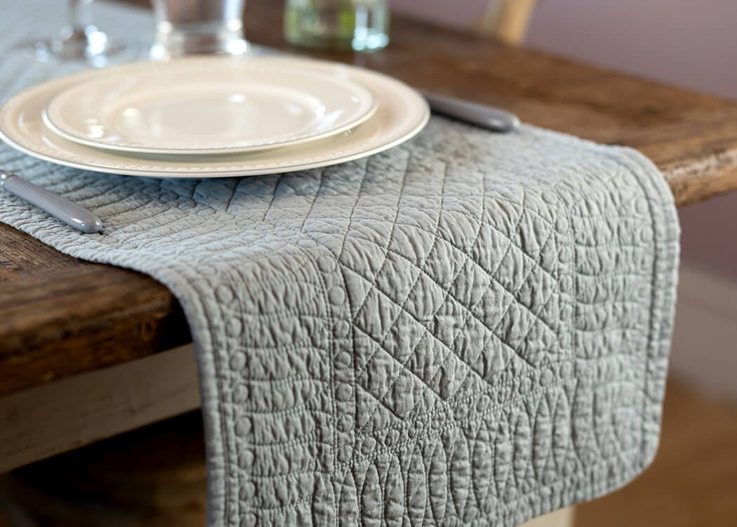 Mary Berry Signature Cotton Table Runner Grey