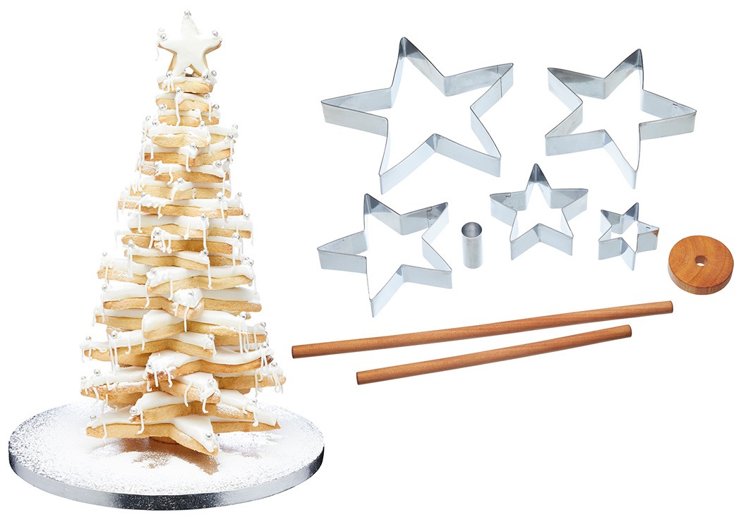 Sweetly Does It 3D set of 5 Christmas Tree Cookie Cutters