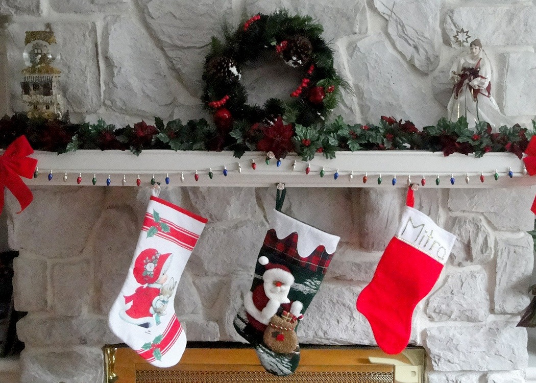 Stockings hanging up by the fire