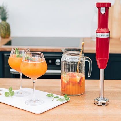 KitchenAid - Cordless Variable Speed Hand Blender - Empire Red